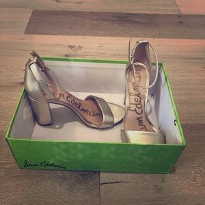 Sam Edelman Gold Yaro Block Heel Worn Once!